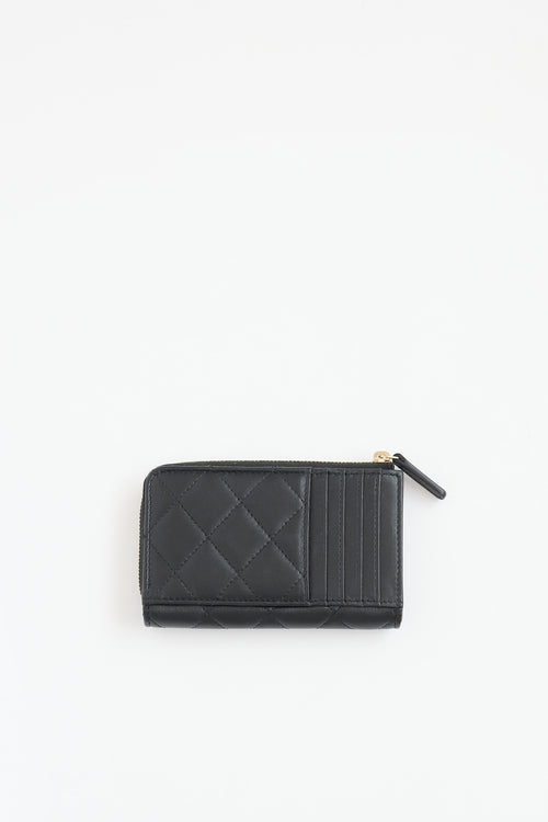 Chanel Quilted Leather Classic CC Zipped Cardholder