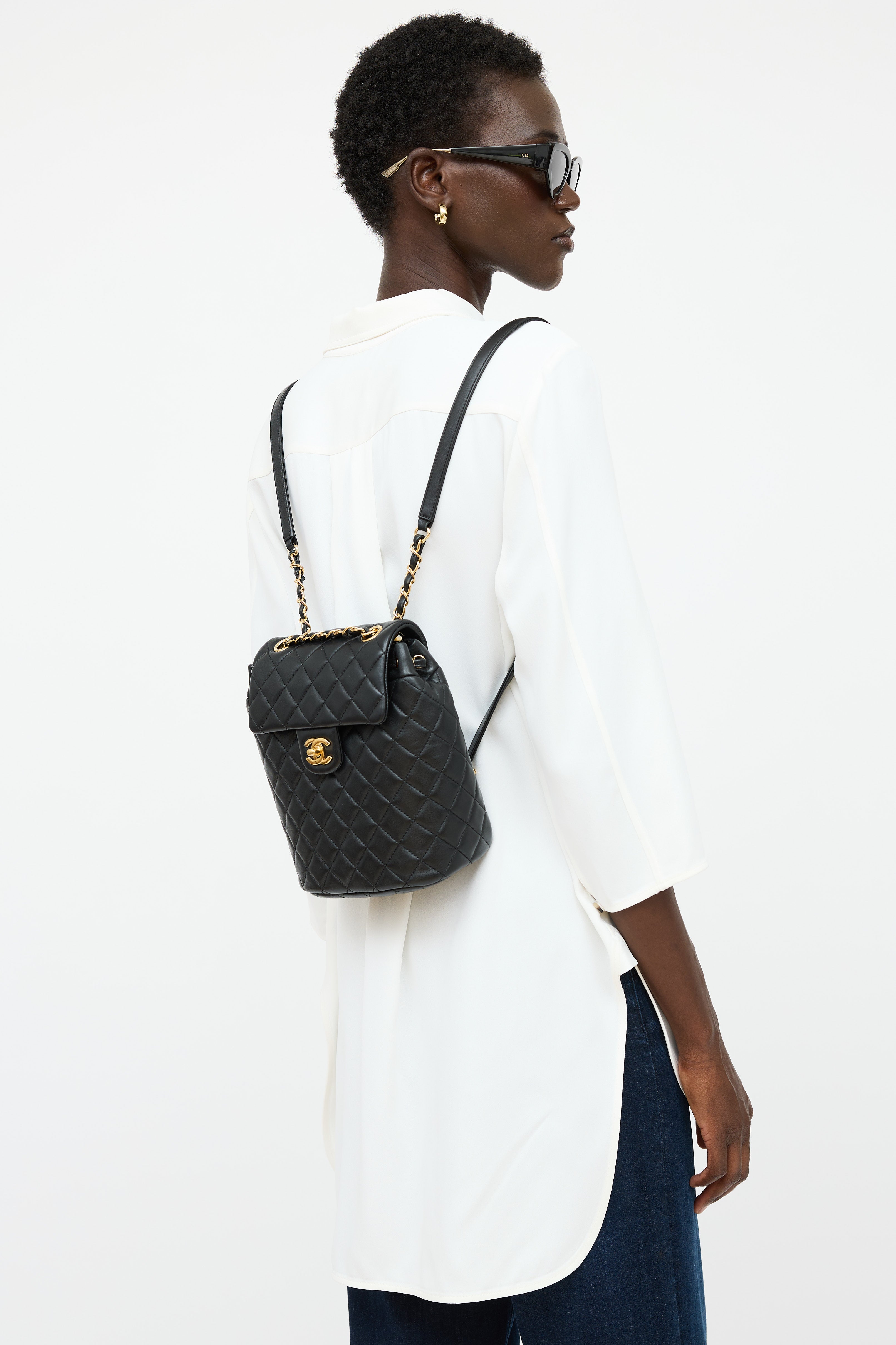 chanel mini backpack 2019 Chanel // 2019 Mini Urban Spirit Leather Backpack – VSP Consignment