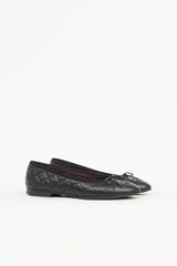 Chanel Leather Quilted CC Ballet Flat
