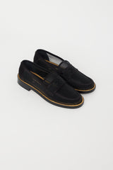 Chanel Black Mesh & Pearl CC Logo Loafer