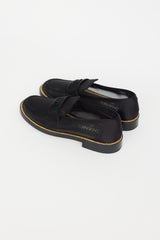 Chanel Black Mesh & Pearl CC Logo Loafer