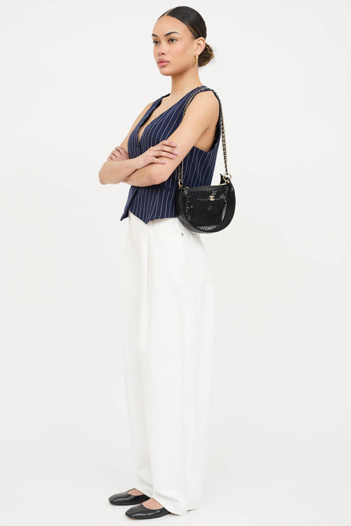 Chanel 2025 Mesh Leather Chain Bag