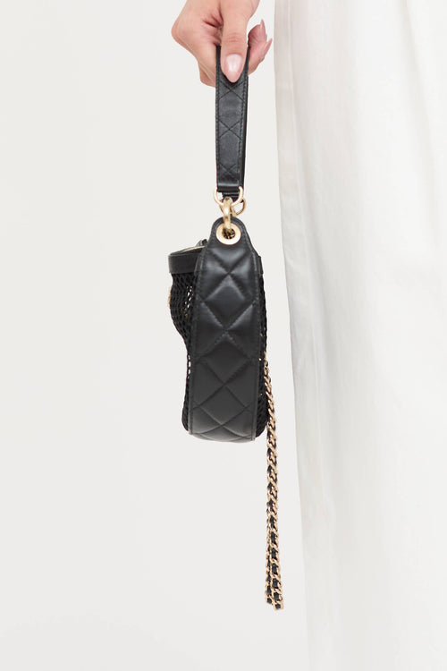 Chanel 2025 Mesh Leather Chain Bag