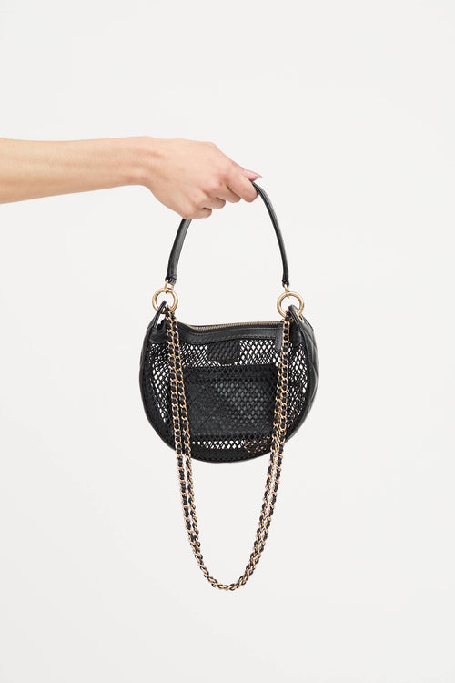 Chanel 2025 Mesh Leather Chain Bag