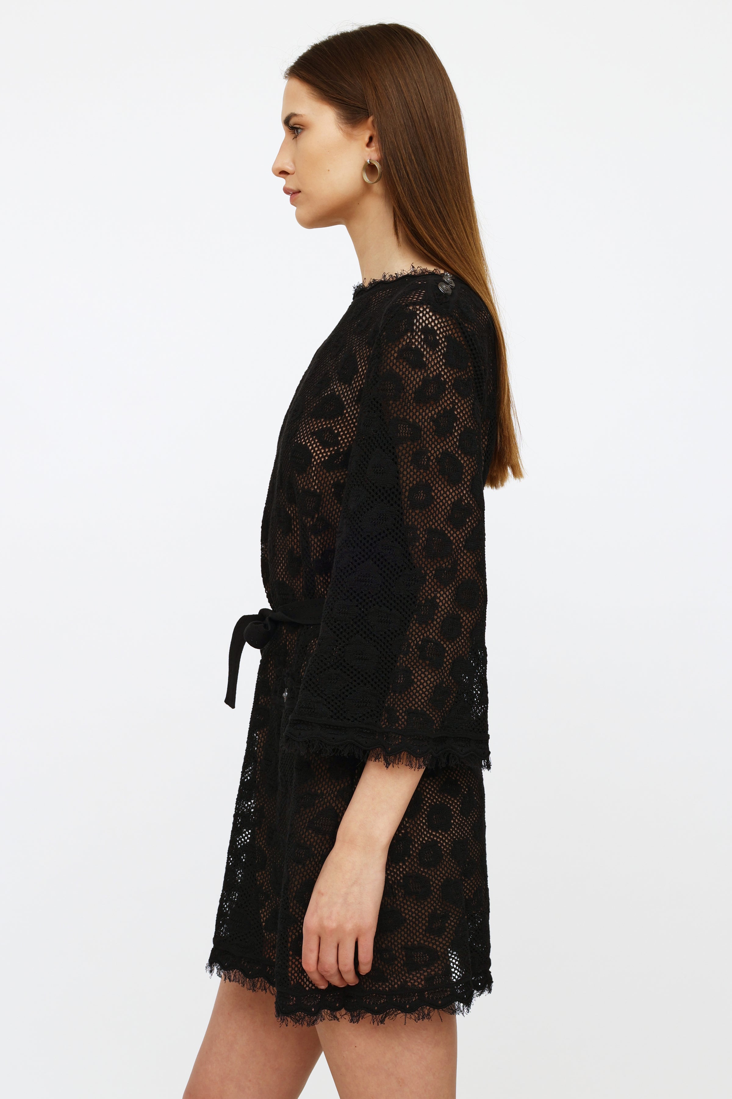 Chanel // 2022 Black Knit Mesh Mini Dress – VSP Consignment