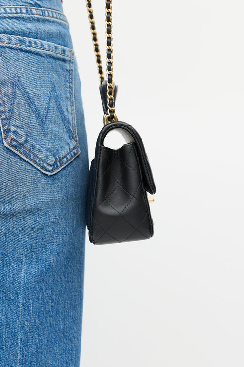 Chanel Black Mini Classic Flap Crossbody Bag