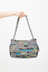 Chanel 2015/16 Black & Multicolour Leather & Tweed Easy Fantasy Flap  Bag