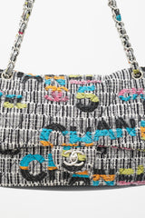 Chanel 2015/16 Black & Multicolour Leather & Tweed Easy Fantasy Flap  Bag