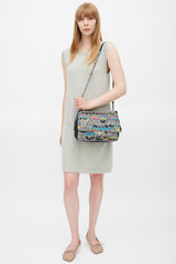 Chanel 2015/16 Black & Multicolour Leather & Tweed Easy Fantasy Flap  Bag