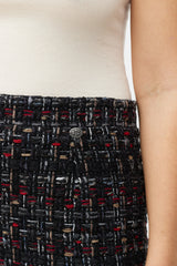 Chanel Black & Multicolour Wool Tweed Skirt