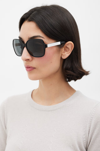 Chanel Black Oversized 5168 Collection Miroir Sunglasses
