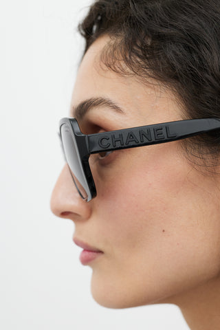 Chanel Black Oversized Square 5408 Sunglasses