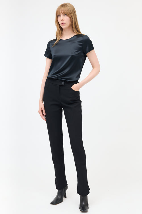 Chanel FW 2002 Wool Slim Leg Trouser