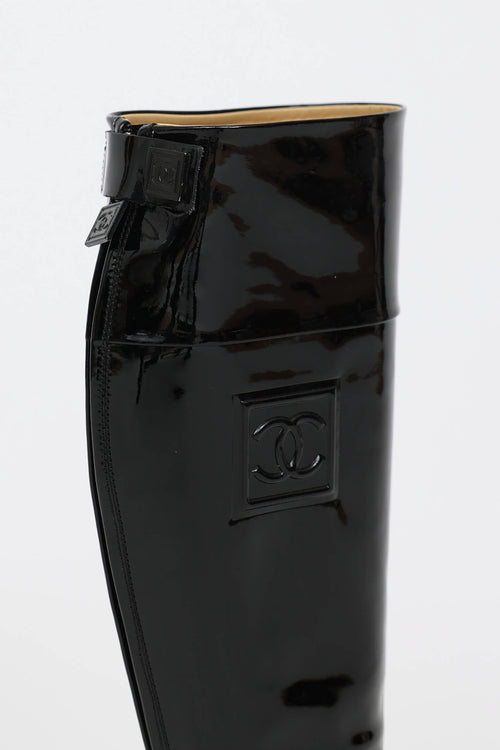Chanel 2007 Patent Leather Riding Boot