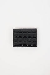 Chanel Black Patent Leather Chocolate Bar Trifold Wallet