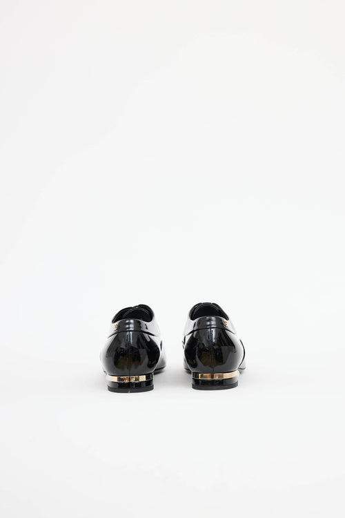 ChanelPatent CC Pearl Heel Oxford