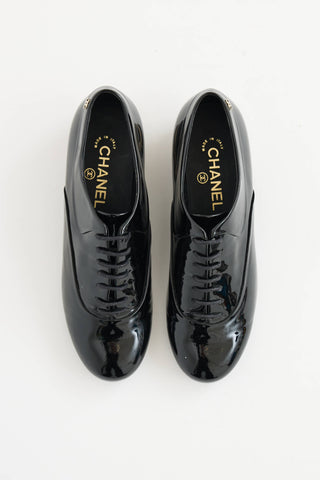 ChanelPatent CC Pearl Heel Oxford