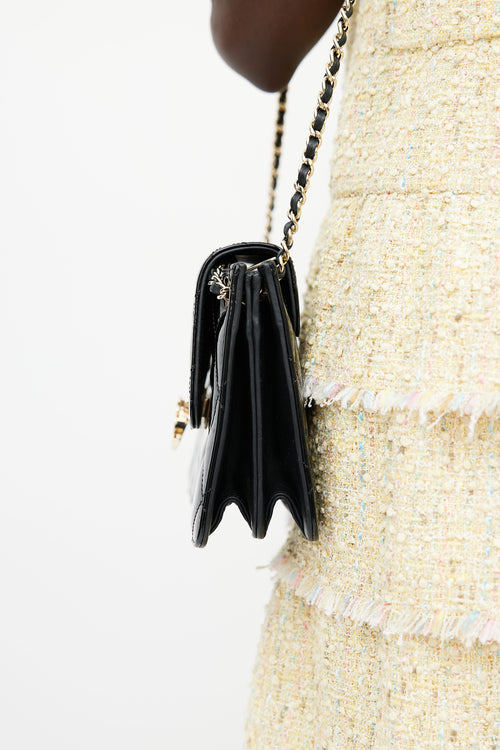 Chanel 2014 Black Patent Golden Class Accordion Flap Bag