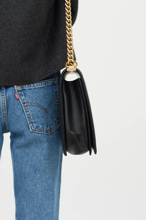 Chanel 2017 Leather Quilted Boy Bag
