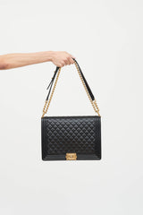 Chanel 2017 Leather Quilted Boy Bag