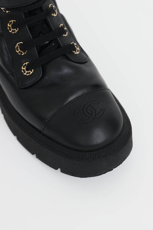 Chanel Quilted Combat Boot