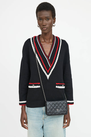 Chanel 2009 Leather Quilted Wallet on Chain