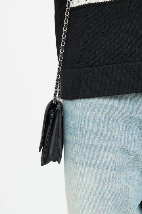 Chanel 2009 Leather Quilted Wallet on Chain