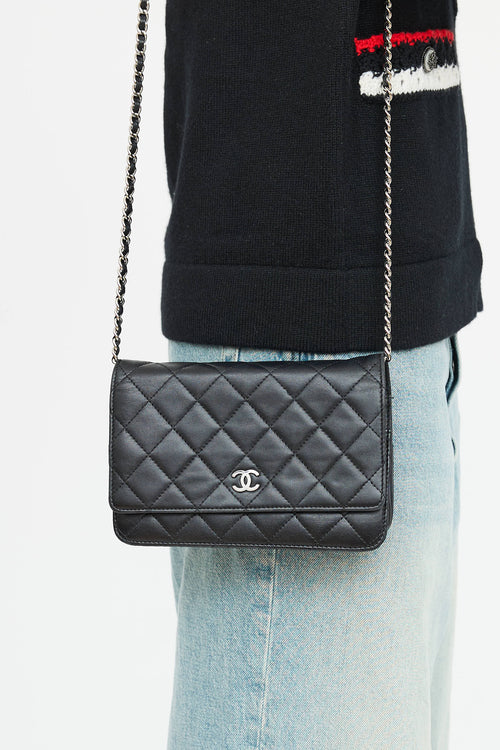 Chanel 2009 Leather Quilted Wallet on Chain