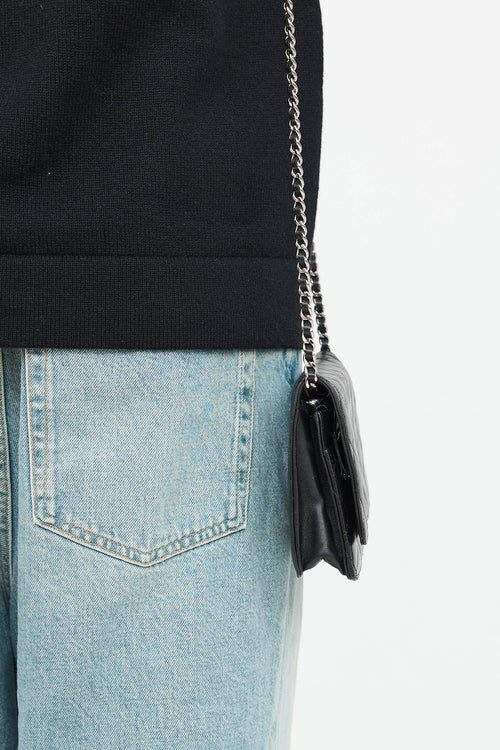 Chanel 2009 Leather Quilted Wallet on Chain