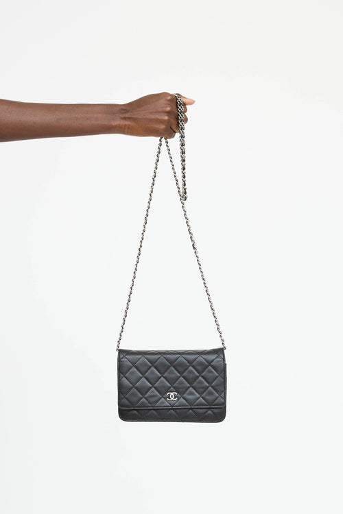 Chanel 2009 Leather Quilted Wallet on Chain