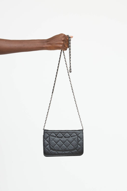 Chanel 2009 Leather Quilted Wallet on Chain