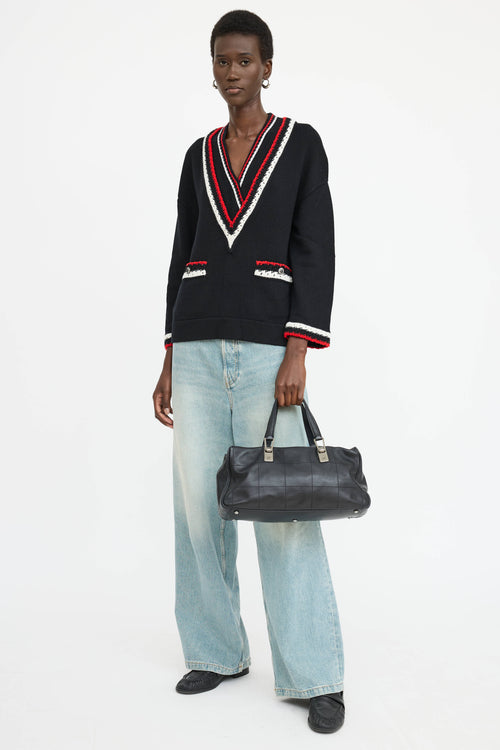 Chanel 2003 Leather Boston Bag