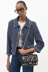 Chanel 2006 Black Leather 2.55 Reissue Lucky Charms Double Flap Bag