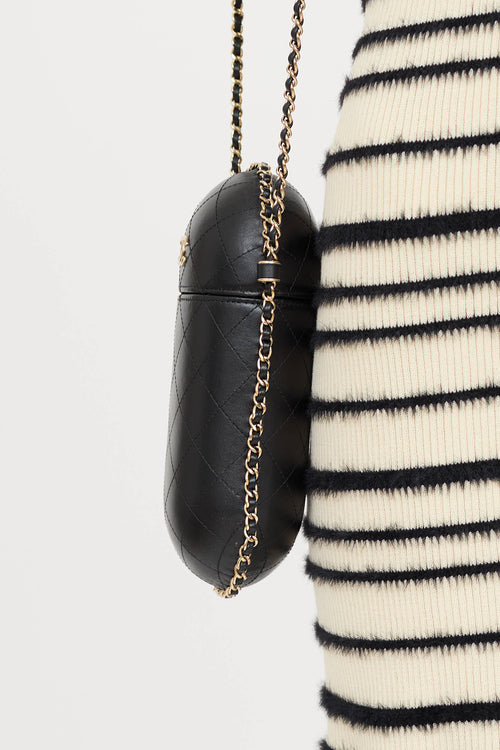 Chanel 2018 CC Chain Quilted Eyewear Case Bag