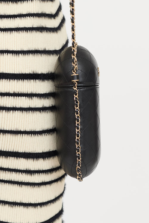 Chanel 2018 CC Chain Quilted Eyewear Case Bag