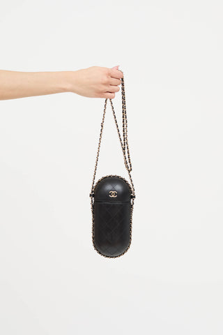 Chanel 2018 CC Chain Quilted Eyewear Case Bag