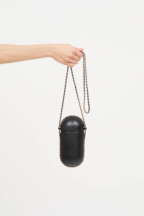 Chanel 2018 CC Chain Quilted Eyewear Case Bag