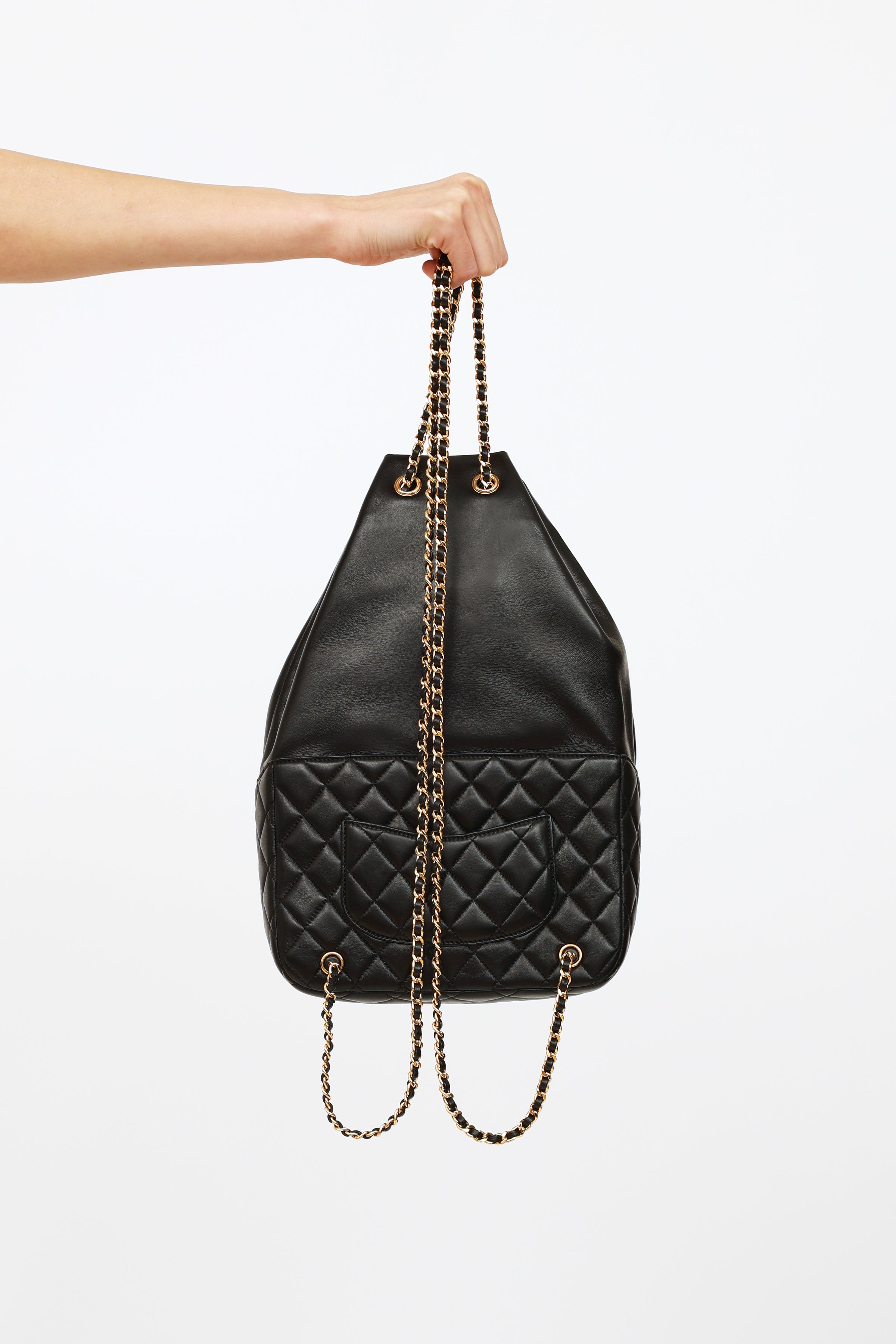 chanel mini backpack 2016 Chanel // 2016/17 Black Leather Seoul Backpack – VSP Consignment