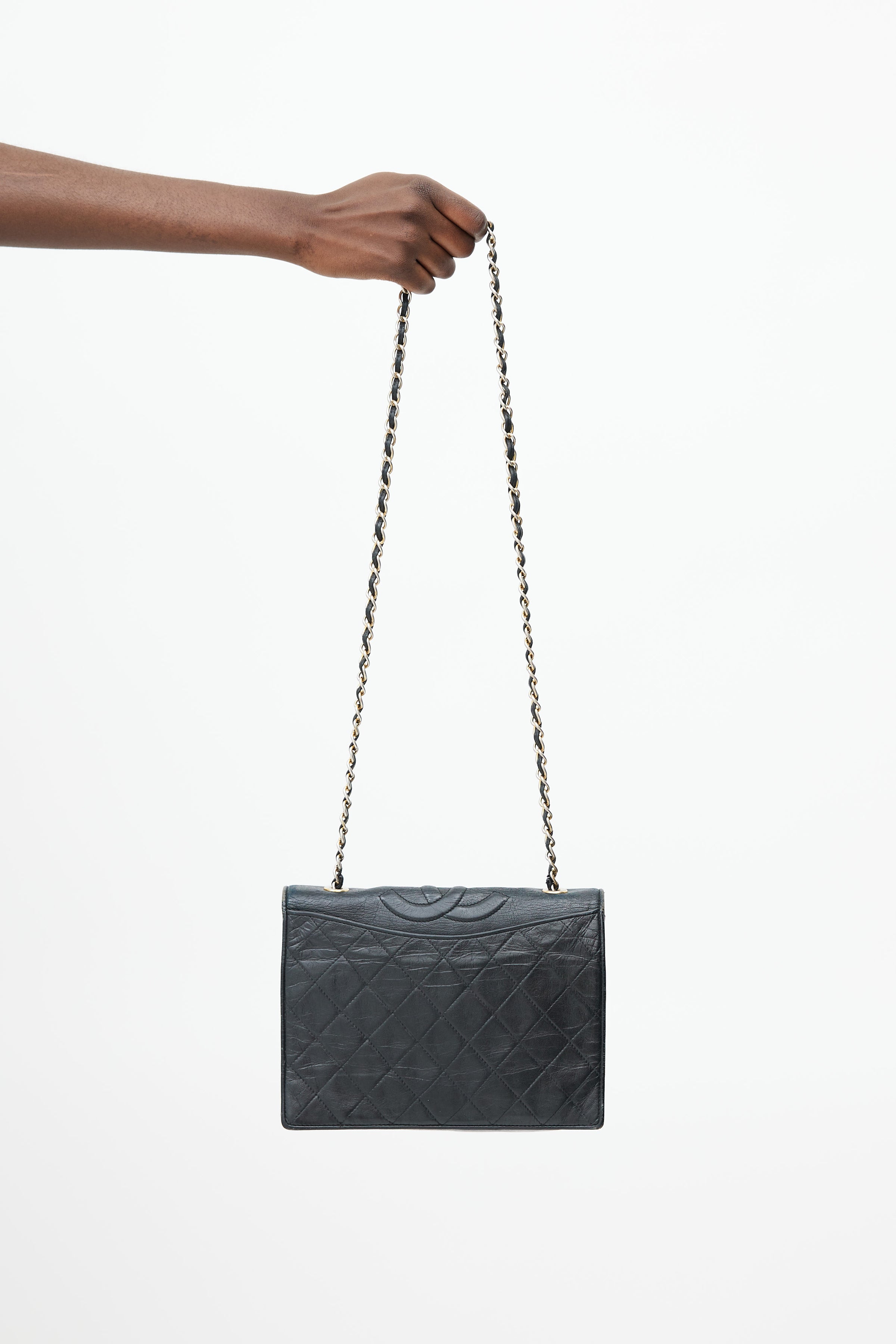 Chanel // 1989 Black Quilted Matelasse Shoulder Bag – VSP Consignment
