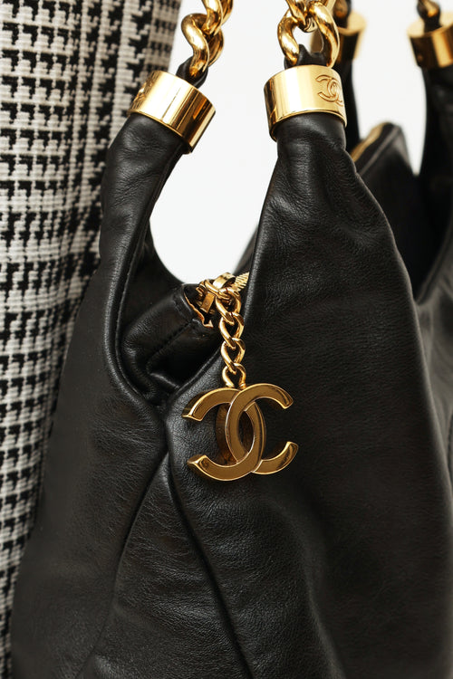 Chanel Black Leather Rodeo Drive Bag