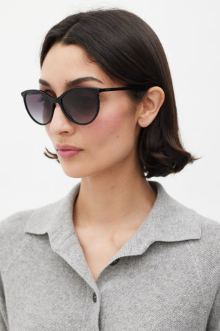 Chanel Black Round 5448A CC Sunglasses