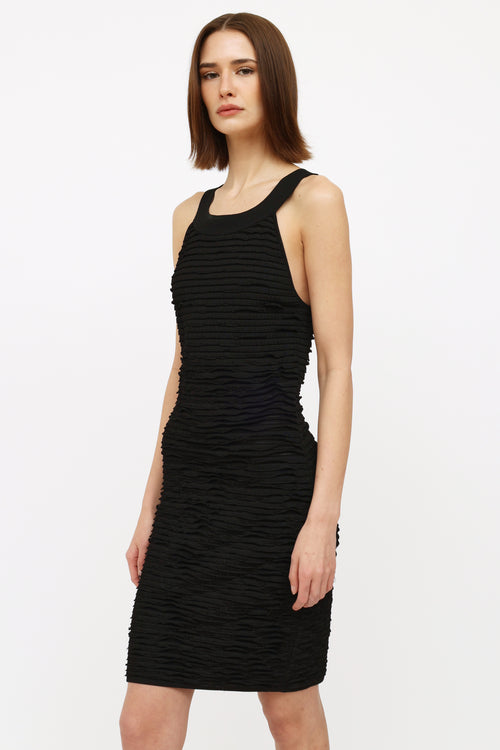 Chanel 2011 Black Ruffle Sleeveless Dress