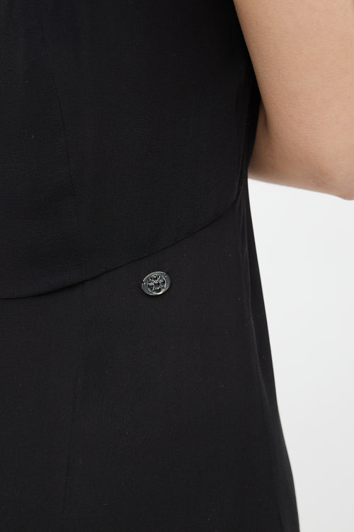 Chanel Black Silk Chiffon Jumpsuit