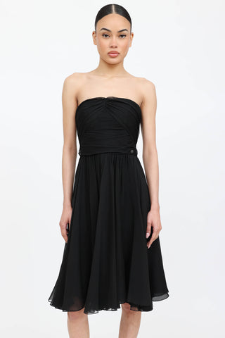 Chanel Silk Pleated Dress