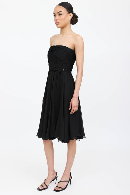 Chanel Silk Pleated Dress
