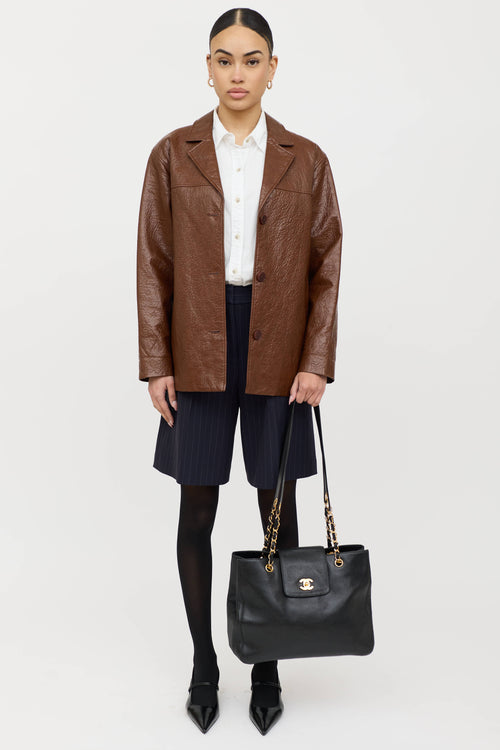 Chanel 1997 Supermodel Caviar Tote Bag