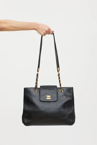 Chanel 1997 Supermodel Caviar Tote Bag