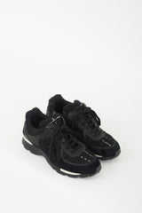 Chanel Black Tweed & Leather Sneaker