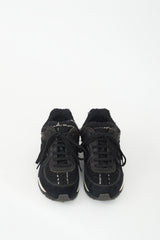 Chanel Black Tweed & Leather Sneaker