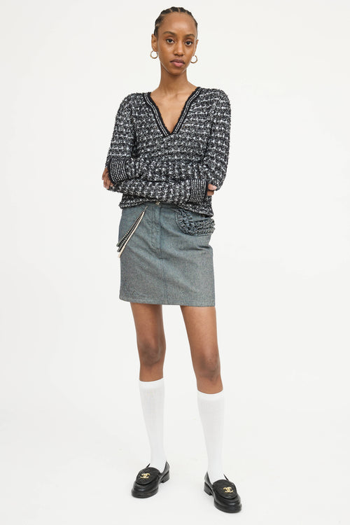 Chanel Knit V-Neck Sweater